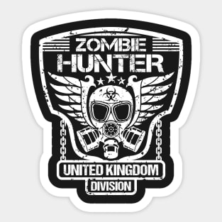 United Kingdom Zombie Hunter Halloween Sticker